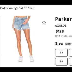 Agolde Parker Vintage Cut Off Short